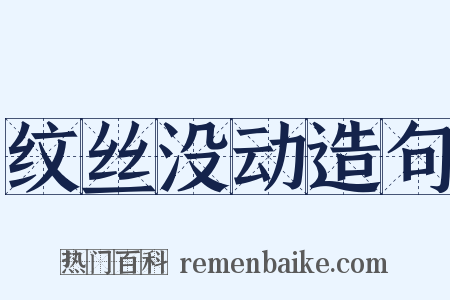 纹丝没动造句是什么意思的图片